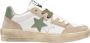 2Star Nieuwe Ster Leren Sneakers Beige Gebruikt Effect - Thumbnail 1