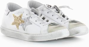 2Star Lage Sneakers in Wit-IJs-Goud-Zilver Wit Dames