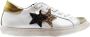 2Star Witte Lage Top Leren Sneakers - Thumbnail 1