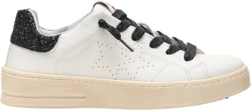 2Star Witte Leren Glitter Sneaker