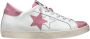 2Star Witte Leren Lage Glitter Sneakers - Thumbnail 3