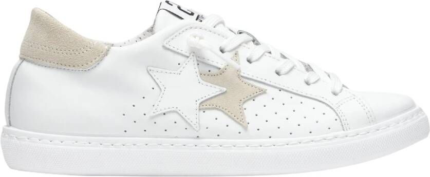 2Star Witte Leren Lage Sneaker