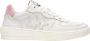2Star Witte Leren Padel Sneaker met Roze Suède Detail - Thumbnail 1