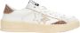 2Star Witte leren sneaker met beige en gouden details - Thumbnail 1