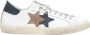 2Star Witte Leren Sneaker met Blauwe en Taupe Details - Thumbnail 1