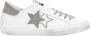 2Star Witte leren sneaker met grijze suède details - Thumbnail 1