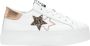 2Star Witte Leren Sneaker met Koper- en Zwartkleurige Details - Thumbnail 1