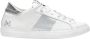 2Star Witte leren sneaker met zilveren details - Thumbnail 1