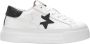 2Star Witte Leren Sneaker met Zwarte Details - Thumbnail 1