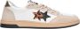 2Star Witte leren sneakers met beige zwart en luipaarddetails - Thumbnail 1
