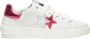 2Star Witte leren sneakers met fuchsia en zilveren details - Thumbnail 1