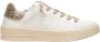 2Star Witte leren sneakers met gouden glitterdetail - Thumbnail 1