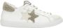 2Star Witte leren sneakers met lichtgroene teddydetails - Thumbnail 1