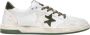 2Star Witte Leren Sneakers met Militair Groene Details - Thumbnail 1