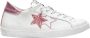 2Star Witte Leren Casual Sneaker Vrouwen - Thumbnail 1