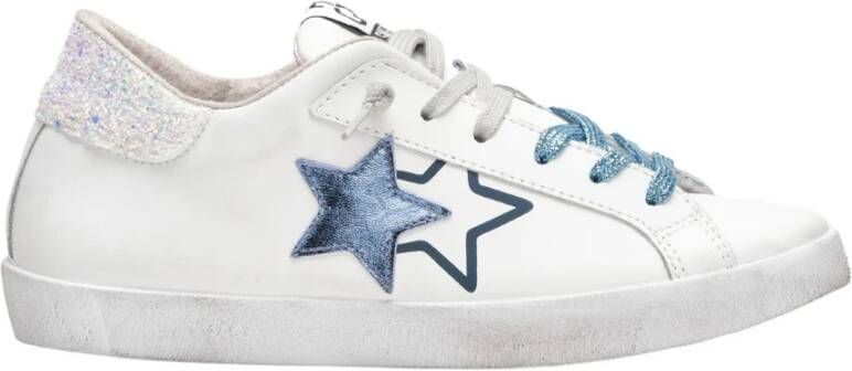 2Star Witte leren sneakers voor vrouwen