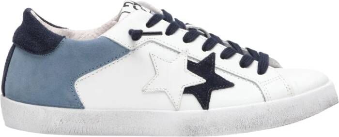 2Star Witte Leren Ster Sneakers Mannen