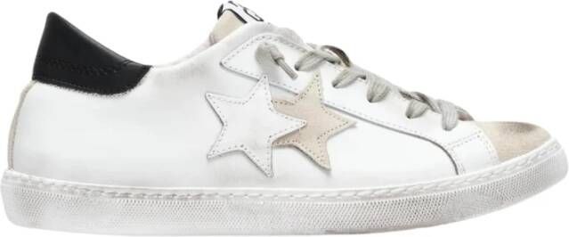 2Star Wit Zwart Lage Top Sneakers Modern Casual
