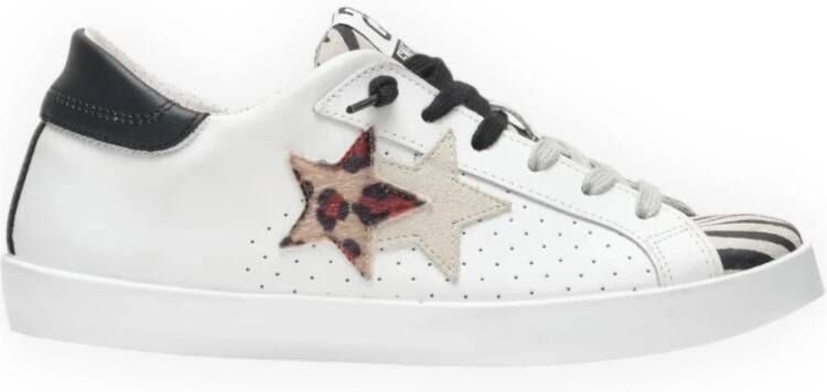 2Star Zebra Print Sneakers met Witte Neus