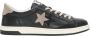 2Star Zwarte leren sneakers met beige suède details - Thumbnail 1