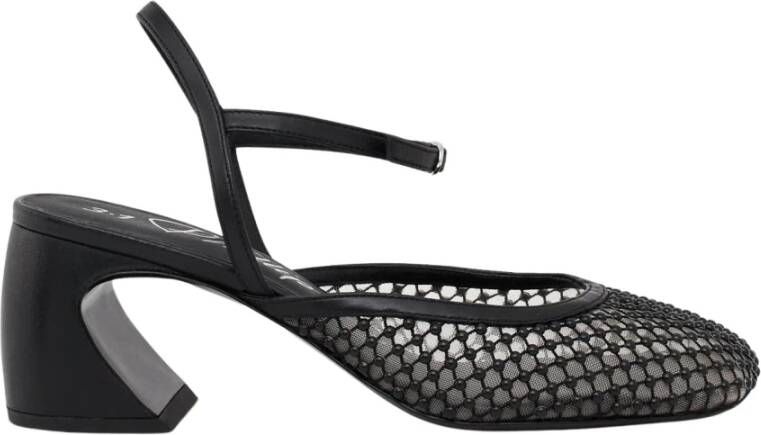 3.1 Phillip Lim Zwarte Mary Jane pumps met maanvormige hakken