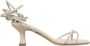 3Juin Beige Sandalen met Groene Stiksels - Thumbnail 1