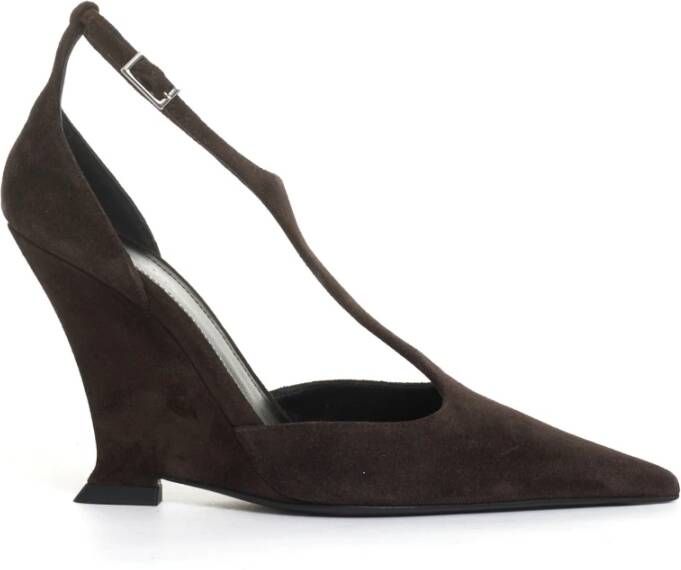 3Juin Bruine Suède Sleehak Schoenen Brown Dames