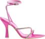 3Juin Kristalband Hoge Hak Sandalen Pink Dames - Thumbnail 1