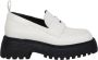 3Juin Ivoor Leren Zwarte Loafers - Thumbnail 1