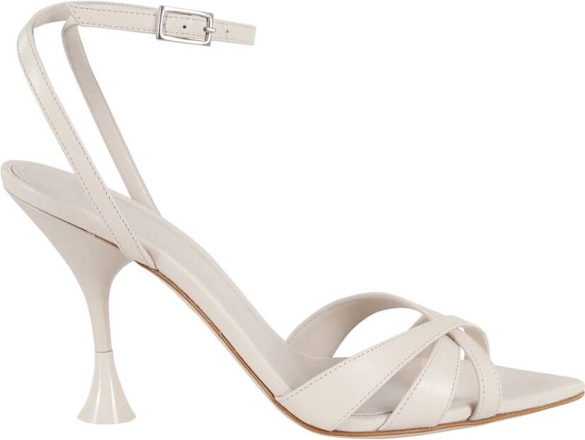 3Juin Sandalen Noeli Pointed Toe Sandals With Crisscross Straps in beige