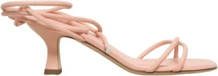 3Juin Roze Sandalen met Enkelbandjes
