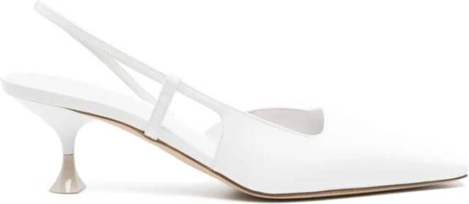 3Juin Lakleren slingback décolleté hakken White Dames