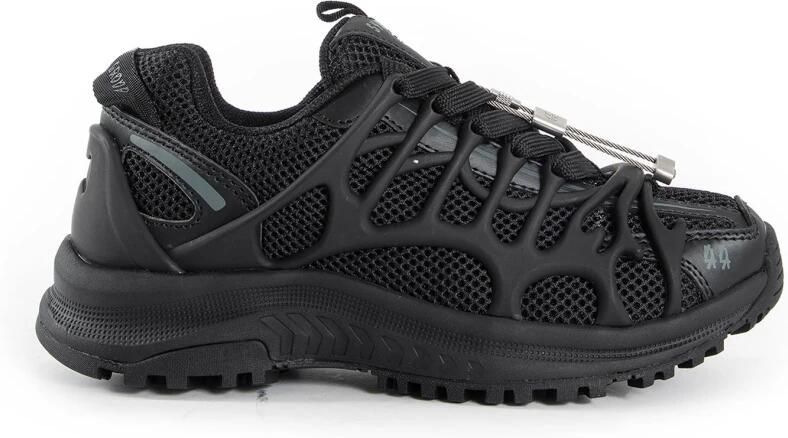 44 Label Group Zwarte Mesh Rubber Sneakers met Logo - Foto 3