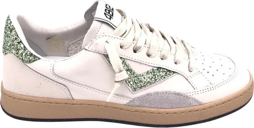 4B12 dames sneaker Play new wit en glitter groen - Foto 2