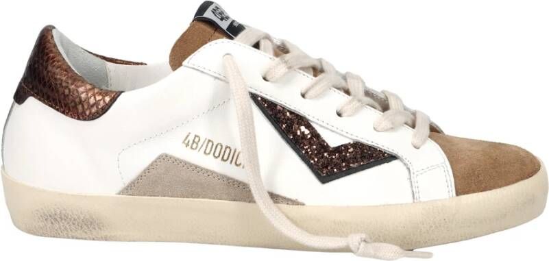 4B12 Sneakers Trendy Blauw Multicolor Dames