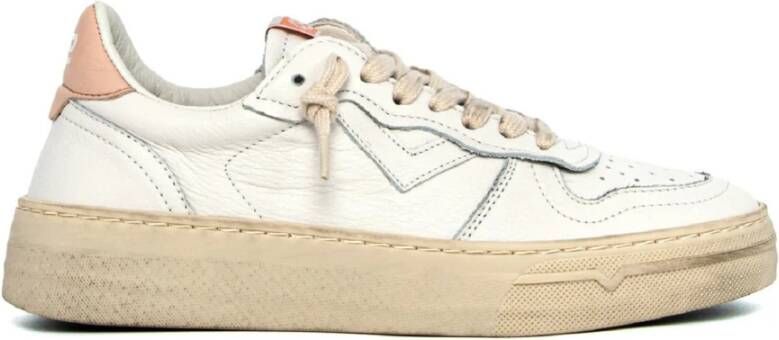 4B12 Sneakers Trendy Blauw White Dames