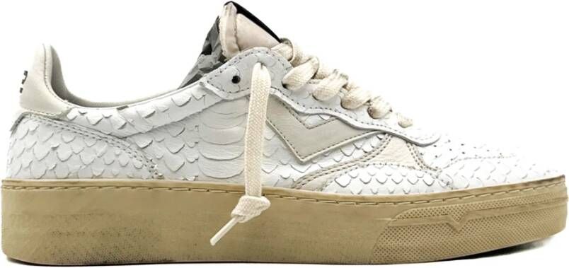 4B12 Sneakers Trendy Blauw White Dames