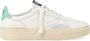 4B12 Witte en Aqua Leren Sneaker Hyper-D103 - Thumbnail 1