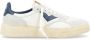 4B12 Witte en blauwe leren sneakers met suède details Multicolor Heren - Thumbnail 1