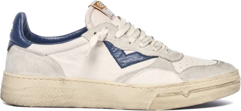 4B12 Witte leren sneakers Stijlvol en veelzijdig
