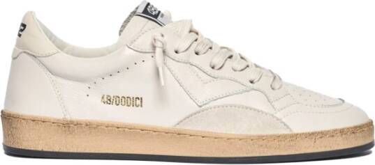 4B12 Witte Leren Sneakers Stijlvol Ontwerp