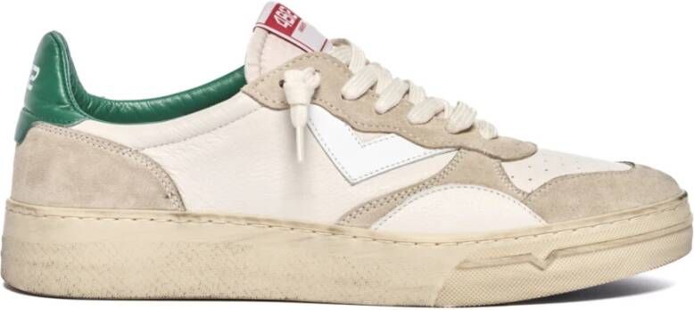 4B12 Witte Leren Sneakers Urban Stijl