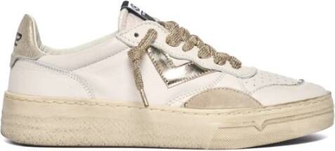 4B12 Witte Leren Sneakers Urban Stijl