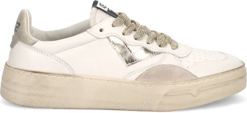 4B12 Witte Leren Sneakers White Dames