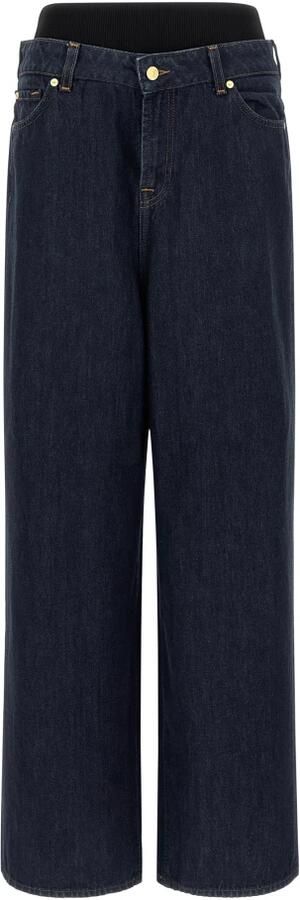 7 For All kind Banded Slouchy Wide Jeans