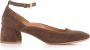 A. Bocca Bruin Leren Vierkante Neus Hakken Brown Dames - Thumbnail 1