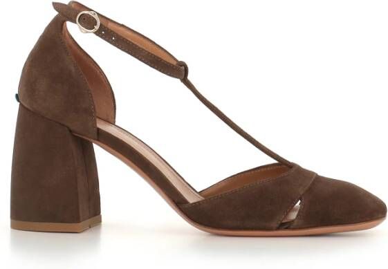 A. Bocca Bruine hakken met vierkante neus Brown Dames
