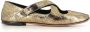 A. Bocca Gouden platte schoenen met hartuitsnijding elastische banden Yellow Dames - Thumbnail 1