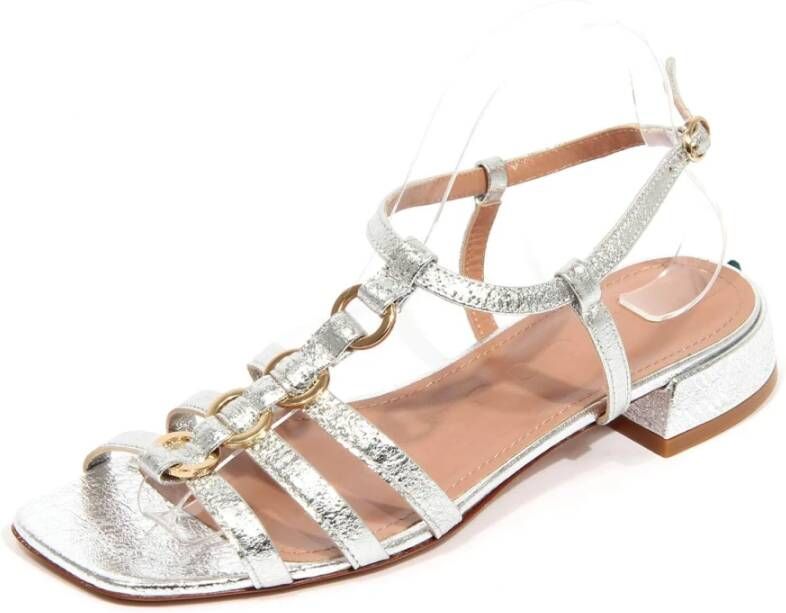 A. Bocca Leren Sandaal Shake Argento