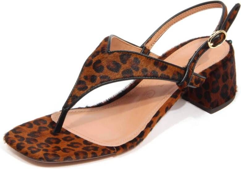 A. Bocca Luipaardprint Sandaal met 5cm Hak